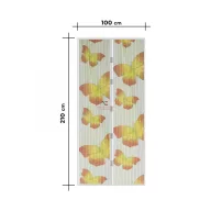   Szúnyogháló függöny ajtóra mágneses 100 x 210 cm Sárga pillangós