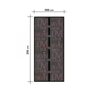   Szúnyogháló függöny ajtóra -mágneses- 100 x 210 cm - "Love"
