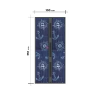   Szúnyogháló függöny ajtóra - mágneses - 100 x 210 cm - horgonyos