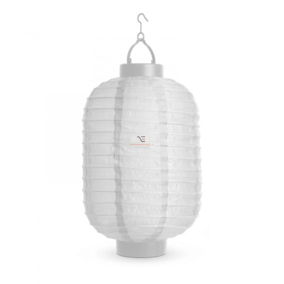 Szolár lampion - fehér - hidegfehér LED - 21 cm - 11399G-WH