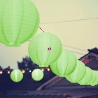 LED-es lampion  1 LED zöld 2 x AAA