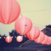 LED-es lampion  1 LED piros 2 x AAA