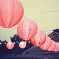 LED-es lampion  1 LED piros 2 x AAA