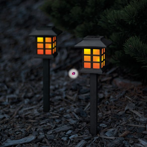 Kerti szolár valódi lángokat imitáló lámpa 49 cm Flame effekt 12 LED