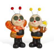   Újdonság 2026 - Animált Szolár állatfigura - méhecske - mozgó szemekkel - 112 x SMD LED - 22 cm - 2 féle, 1 db