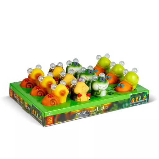 Szolár állatfigurák - 4 féle - 2 melegfehér LED - 9 cm