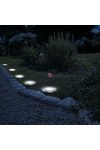 LED-es leszúrható szolár lámpa - kör alakú - középfehér - 12 cm