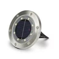   LED-es leszúrható / fali szolár lámpa - kör alakú - SMD LED - hidegfehér - 12 cm
