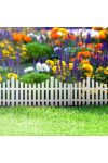 Kerti virágágyás kerítés, ágyásszegély fehér - 11468