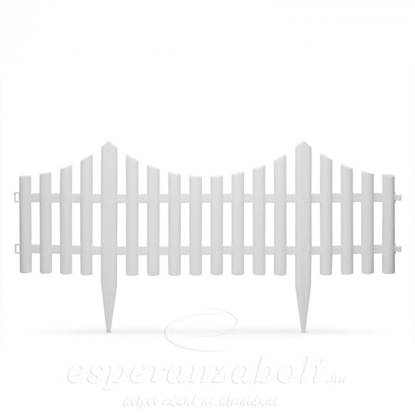 Kerti virágágyás kerítés, ágyásszegély fehér - 11468