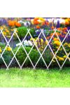 Virágágyás szegély, apácarács/ kerítés - kihúzható 200 x 100 cm - fehér