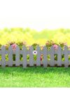 Kerti kerítés mini sorolható, ágyásszegély "Woody" szürke
