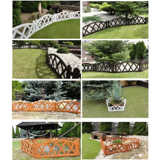 Ágyásszegély kerti kerítés "Summer Garden" 60x35cm fekete
