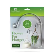  Virágcserép / kaspó akasztó festett fém max 4,5 kg 15 cm