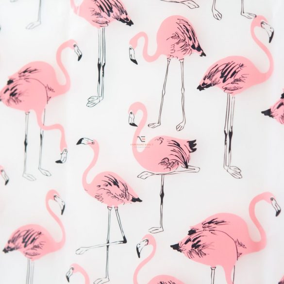 Zuhanyfüggöny - flamingós - 180 x 200 cm