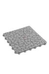Kerti járólap - kőmintás - műanyag - 29 x 29 cm - szürke - 4db-os szett