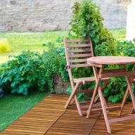   Prémium Line Fa teraszburkolat világosbarna 30 x 30 x 2 cm 6 db / csomag