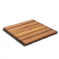   Prémium Line Fa teraszburkolat világosbarna 30 x 30 x 2 cm 6 db / csomag
