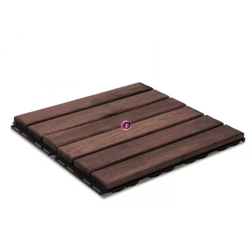 Prémium Line Fa teraszburkolat sötétbarna 30 x 30 x 2 cm 6 db / csomag