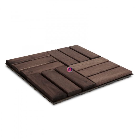 Fa teraszburkolat sötétbarna 30 x 30 x 2 cm 6 db / csomag Prémium SQUARE