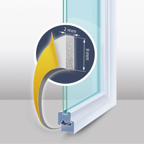 Öntapadós ajtó- ablakszigetelő "I" profil - 100 m fehér 9 mm