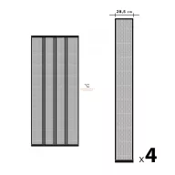   Szúnyogháló függöny ajtóra 4 db szalag max. 100 x 220 cm fekete