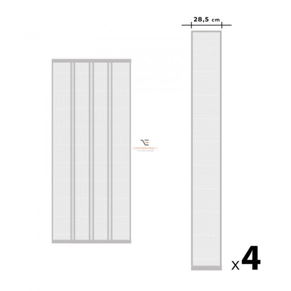 Szúnyogháló függöny ajtóra 4 db szalag max. 100 x 220 cm fehér