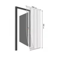   Szúnyogháló függöny ajtóra 4 db szalag max. 100 x 220 cm fehér