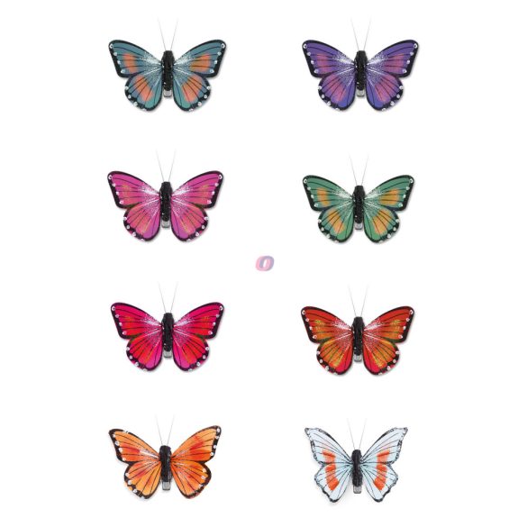 Kerti dekoráció - pillangó - 6 féle - 3 db / csomag
