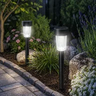   LED-es kültéri szolár lámpa 300 x 45 mm műanyag - fekete