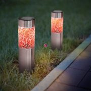 Napelemes lámpa mozaik üveg búrával 33 cm
