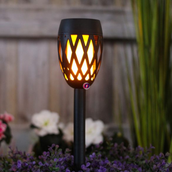 Flame Napelemes lámpa lobogó láng effekttel 42 cm