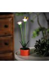 Szolár színes virág - 8 x 8 x 32 cm - 10 melegfehér LED - lila