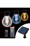 Smart szolár fényfüzér - 15 db fehér LED - állítható színhőmérséklet - 7,5 m - bluetooth