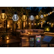   Smart szolár fényfüzér - 15 db fehér LED - állítható színhőmérséklet - 7,5 m - bluetooth