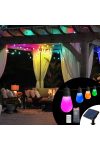 Napelemes SMART Party fényfüzér 6,5m, 15 RGBIC LED, IP44, APP