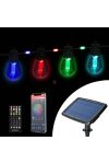 Smart szolár fényfüzér - 84+15 db RGB LED - 14,5 m - bluetooth