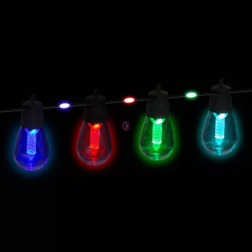 Smart szolár fényfüzér - 84+15 db RGB LED - 14,5 m - bluetooth
