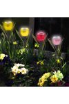 Napelemes tulipán kerti lámpa 3db-os szett