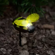 Leszúrható napelemes méhecske 14 cm - fehér LED