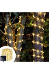 Napelemes fénykábel, szolár fénycső 5 m melegfehér, 50 LED