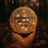   Napelemes Sírdísz üveggömb 12 cm "Szívünkben örökké élsz" 15  led