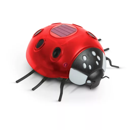Napelemes szolár lámpa katica piros, 6 LED,  14,5 cm