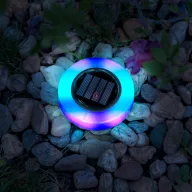   Napelemes kerti lámpa leszúrható színváltó, RGB 10,5 cm "UFO"