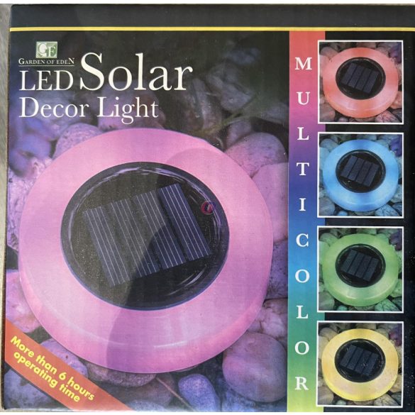 Napelemes kerti lámpa leszúrható színváltó, RGB 10,5 cm "UFO"
