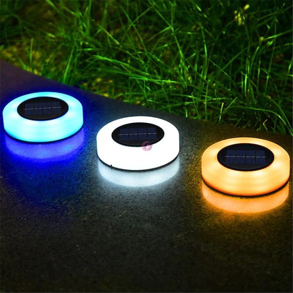 Napelemes kerti lámpa leszúrható színváltó, RGB 10,5 cm "UFO"