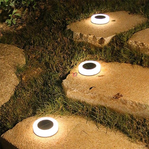Napelemes kerti lámpa leszúrható melegfehér 10,5 cm "UFO"