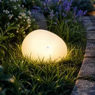 Kerti szolár lámpa kő formájú 16,5 cm