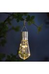 Felakasztható szolár villanykörte izzó - 4 melegfehér LED - 4,7 x 11 cm