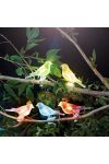 Szolár fényfüzér - madárka, csipeszes - 80 cm - 5 színes, RGB LED